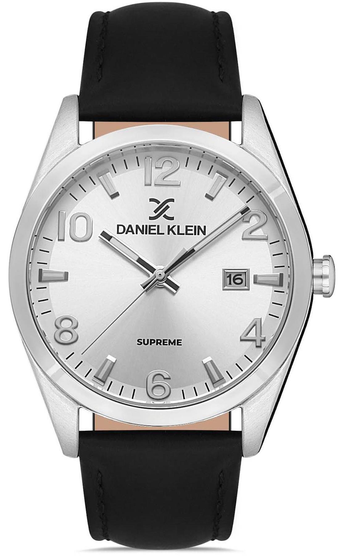 Daniel Klein DKE.1.10423.1 Takvimli 40 mm Siyah Deri Kordon Analog Erkek Kol Saati
