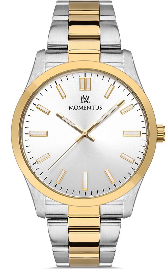 Momentus CM136T-02SG Takvimli 41 mm Altın-Çelik Kordon Analog Erkek Kol Saati