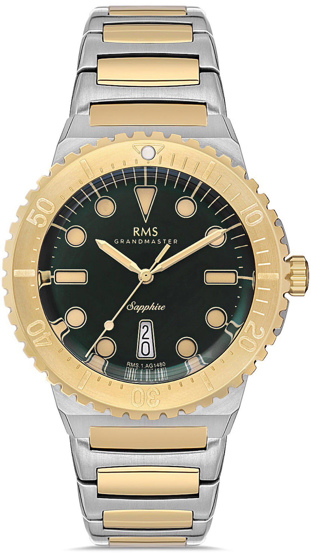 Romanson RMS.1.AG1480.06 Takvimli 42 mm Altın-Çelik Kordon Analog Kol Saati