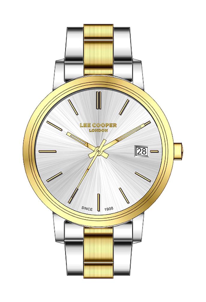Lee Cooper LC07447.230 Takvimli Altın-Çelik Kordon Analog Kol Saati