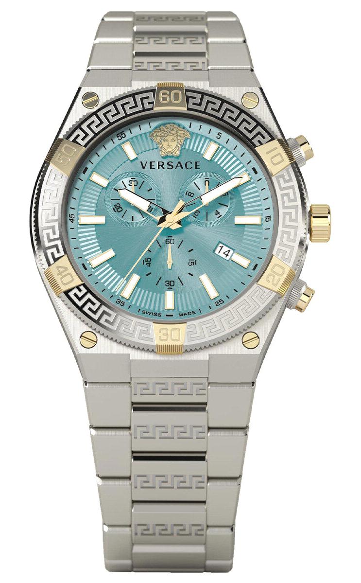 Versace VRSCVESO01223 Takvimli 46 mm Çelik Kordon Analog Erkek Kol Saati