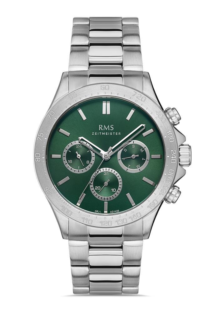Romanson GR.1.AG1426.06 Takvimli 44 mm Çelik Kordon Analog Erkek Kol Saati
