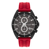 Lee Cooper LC07881.668 Takvimli 44 mm Kırmızı Silikon Kordon Analog Erkek Kol Saati
