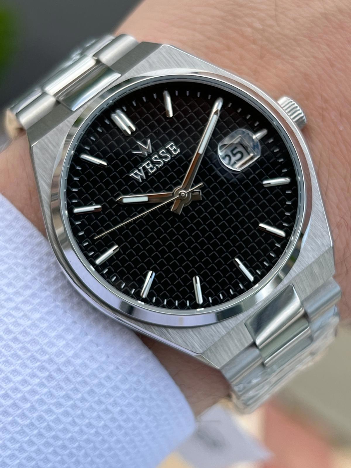 Wesse WWG209501 Takvimli 42 mm Çelik Kordon Analog Erkek Kol Saati