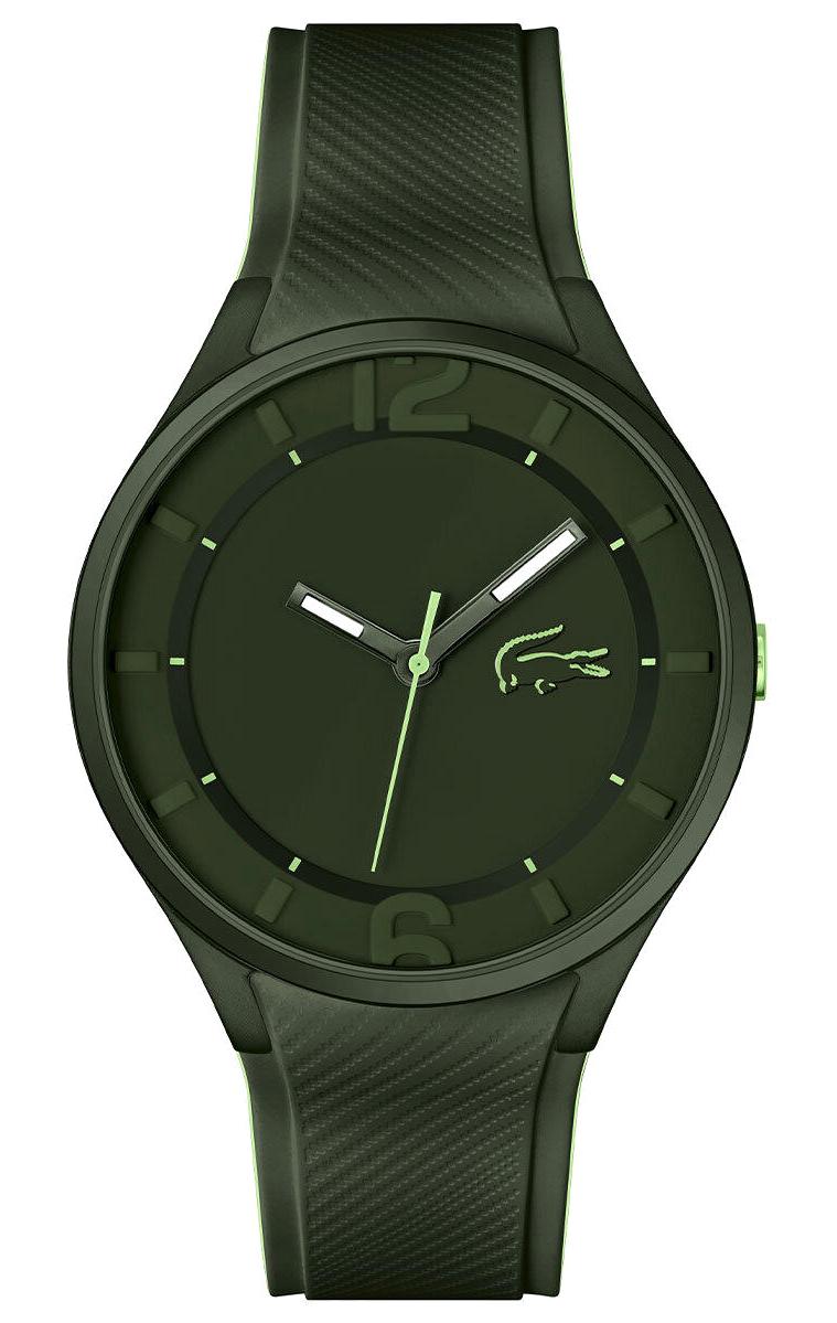 Lacoste LAC2011268 44 mm Yeşil Silikon Kordon Analog Erkek Kol Saati