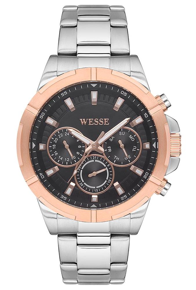 Wesse WWG205201 Pusulalı Takvimli 46 mm Çelik Kordon Analog Erkek Kol Saati