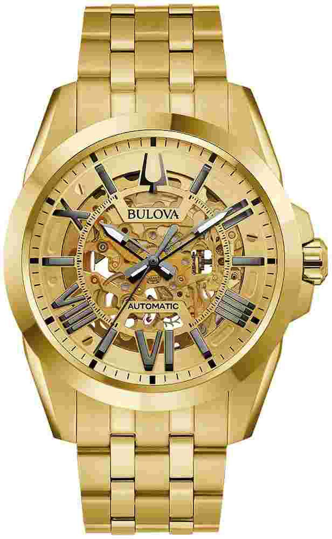 Bulova 97A162 43 mm Altın Çelik Kordon Analog Kol Saati