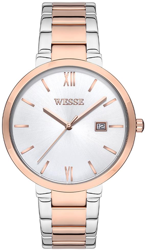 Wesse WWG204302 Takvimli 42 mm Gri-Rose Gold Çelik Kordon Analog Erkek Kol Saati