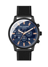 Lee Cooper LC07474.631-NM Takvimli 44 mm Lacivert Deri Kordon Analog Erkek Kol Saati