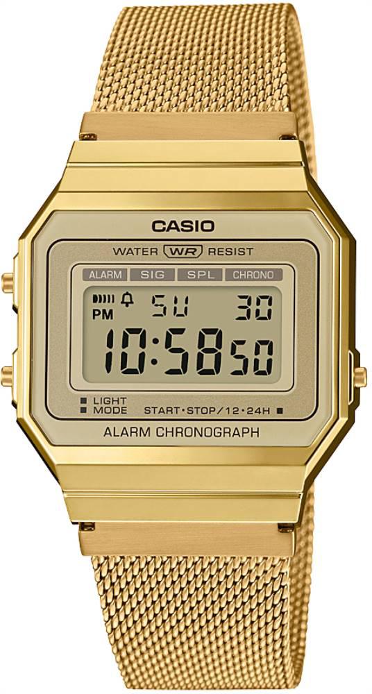 Casio A700WMG-9ADF Takvimli 35.5 mm Altın Metal Kordon Dijital Kol Saati