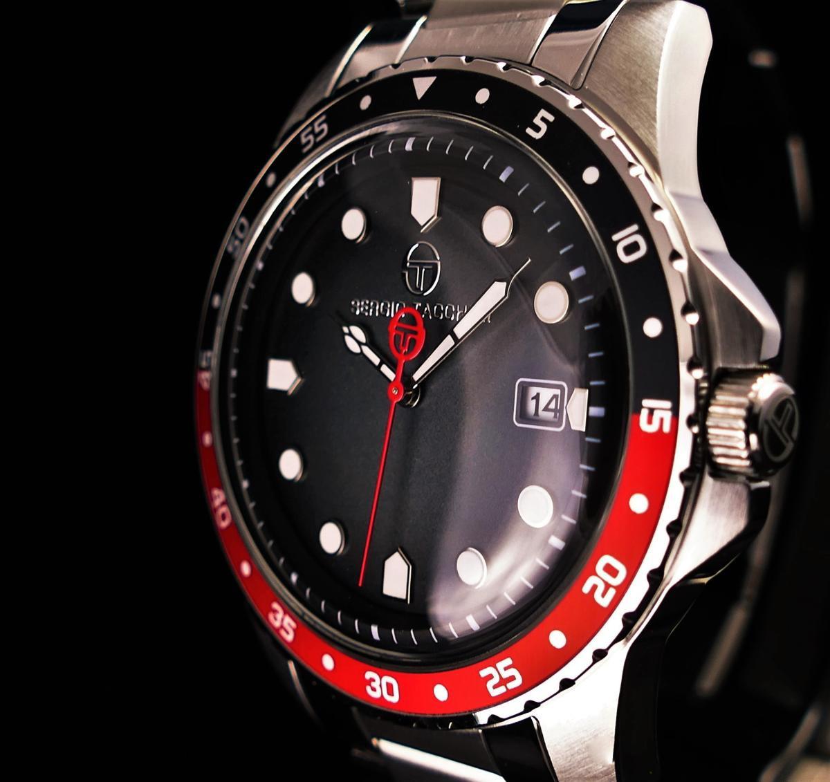 Sergio Tacchini ST.1.10060.1 Takvimli 44 mm Siyah Çelik Kordon Analog Kol Saati