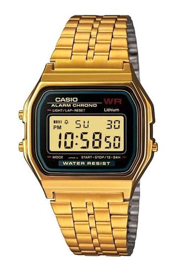 Casio A159WGEA-1DF Takvimli 33.2 mm Altın Çelik Kordon Dijital Kol Saati