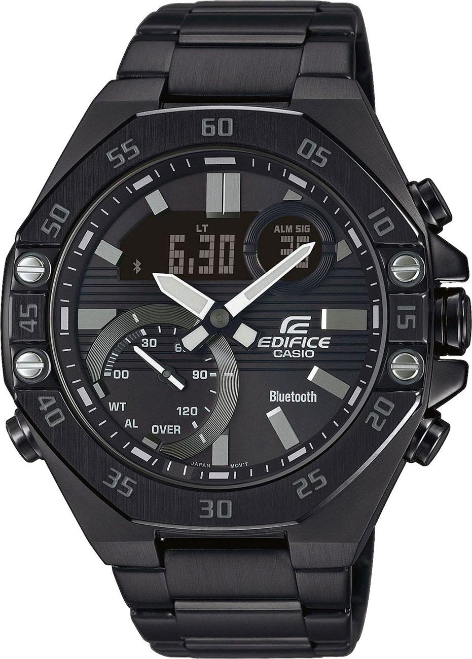Casio ECB-10DC-1A Takvimli 48.5 mm Siyah Çelik Kordon Analog Kol Saati