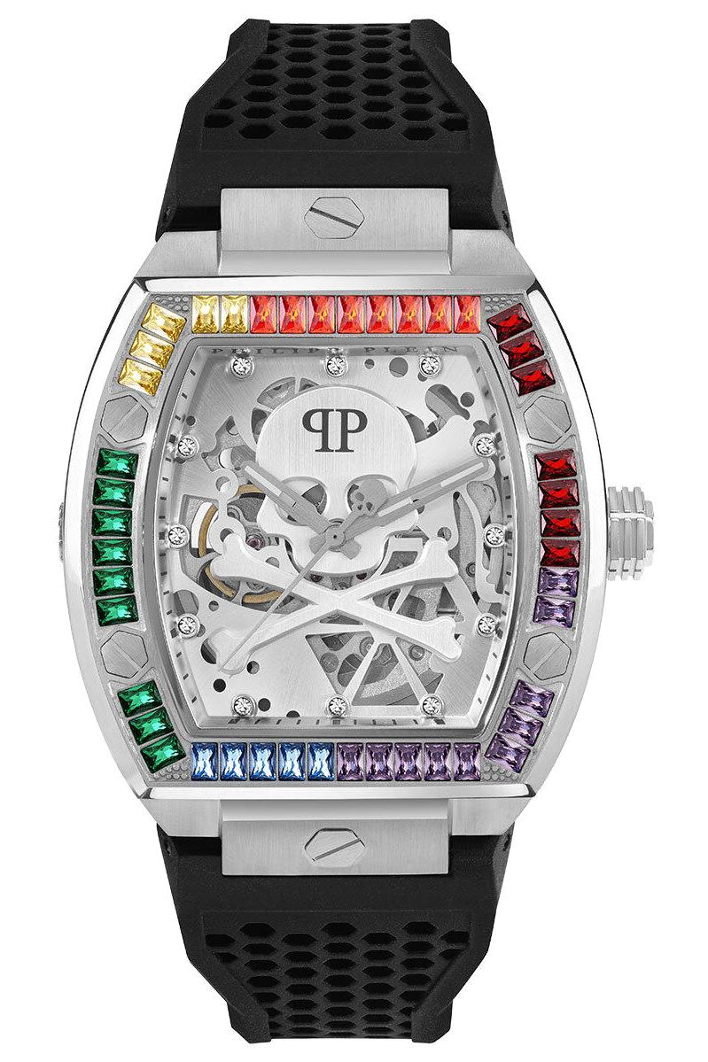 Philipp Plein PWBAA1423 44 mm Siyah Silikon Kordon Analog Erkek Kol Saati