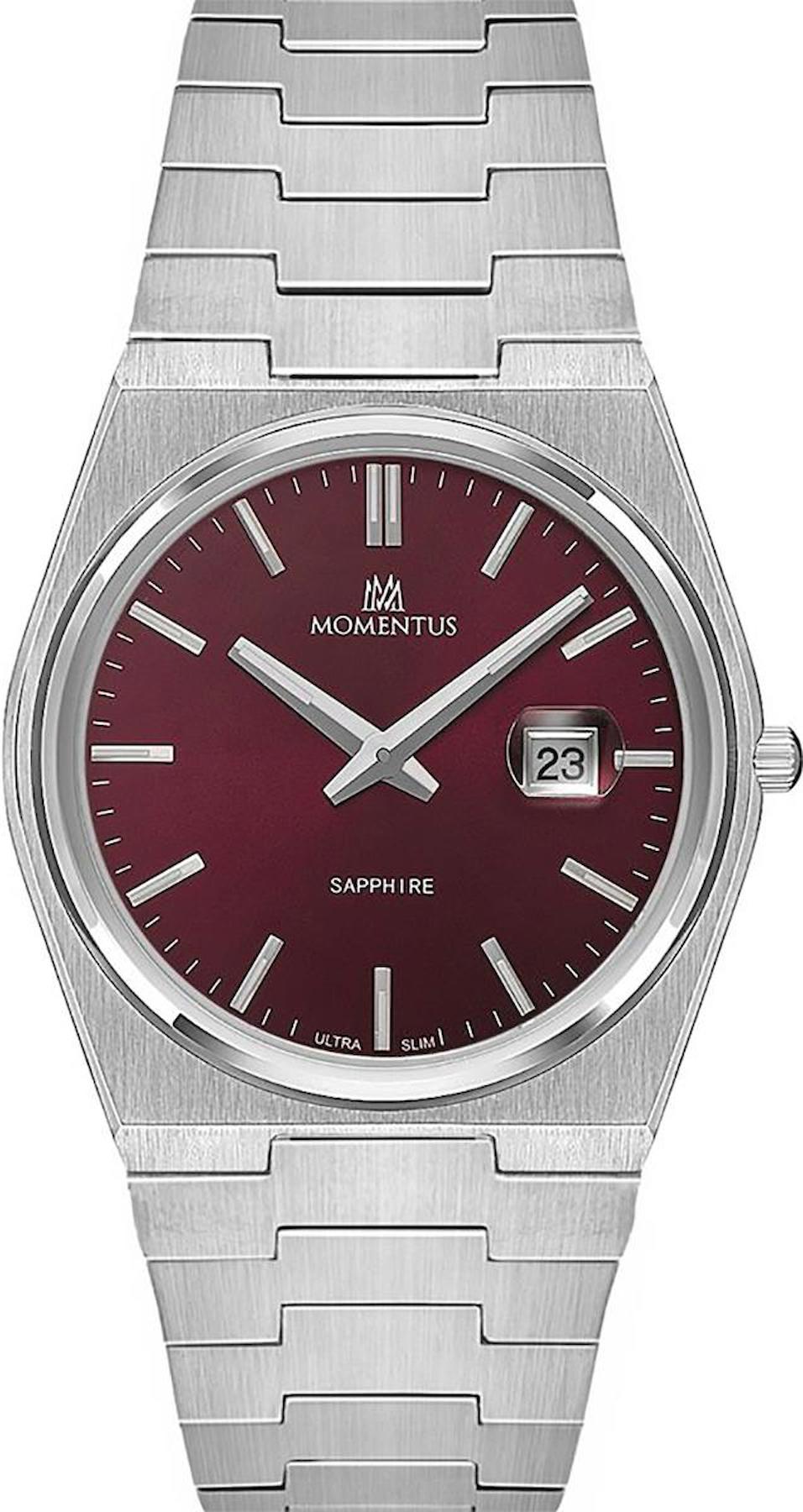 Momentus EM345S-14SS Takvimli 44 mm Çelik Kordon Analog Erkek Kol Saati