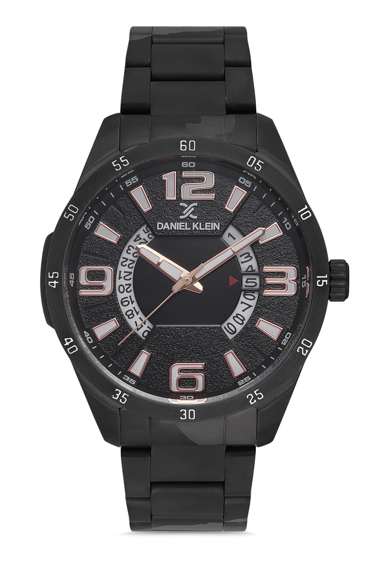 Daniel Klein DK.1.12586.4 Takvimli 42 mm Siyah Metal Kordon Analog Erkek Kol Saati
