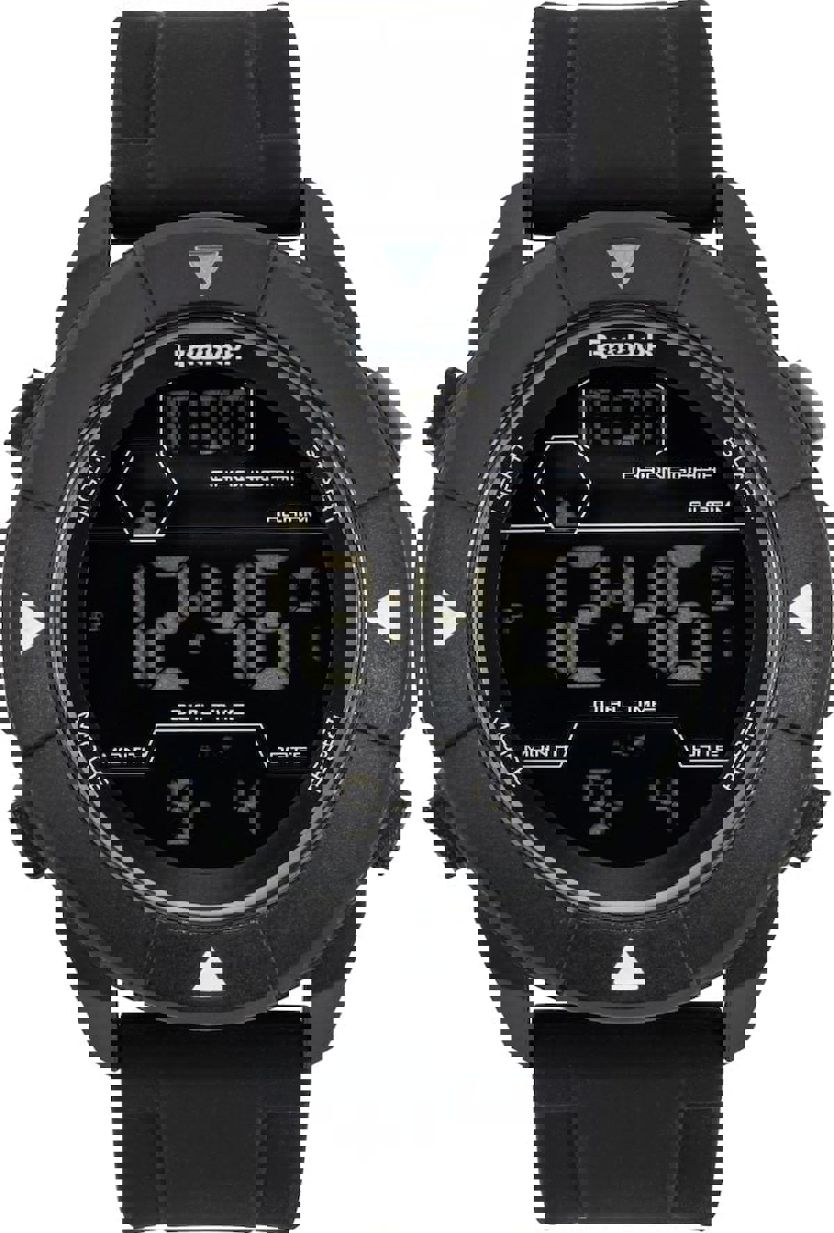 Reebok RV-BLZ-G9-PBPB-BW Takvimli 50 mm Siyah Silikon Kordon Dijital Erkek Kol Saati