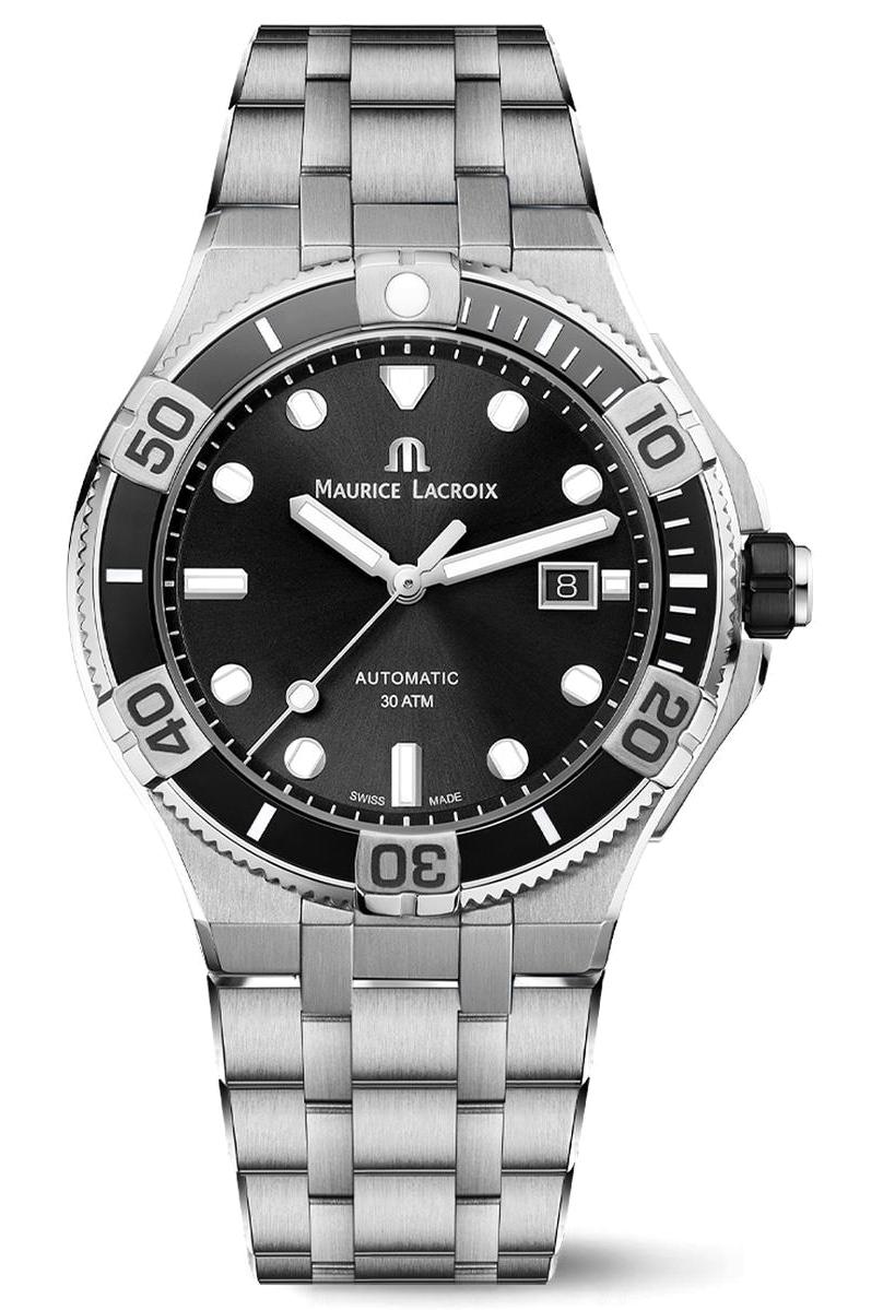 Maurice Lacroix ML-AI6058SS002330-1 Takvimli 43 mm Çelik Kordon Analog Erkek Kol Saati