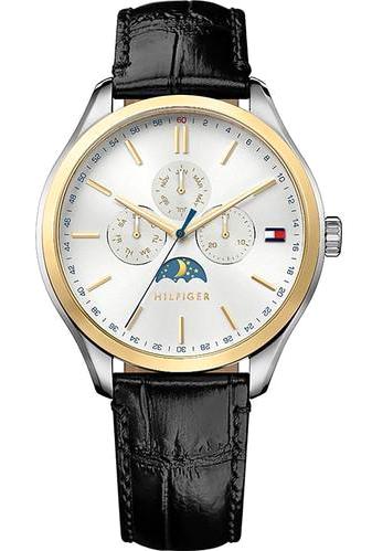 Tommy Hilfiger TH1791305 Takvimli 44 mm Siyah Deri Kordon Analog Erkek Kol Saati