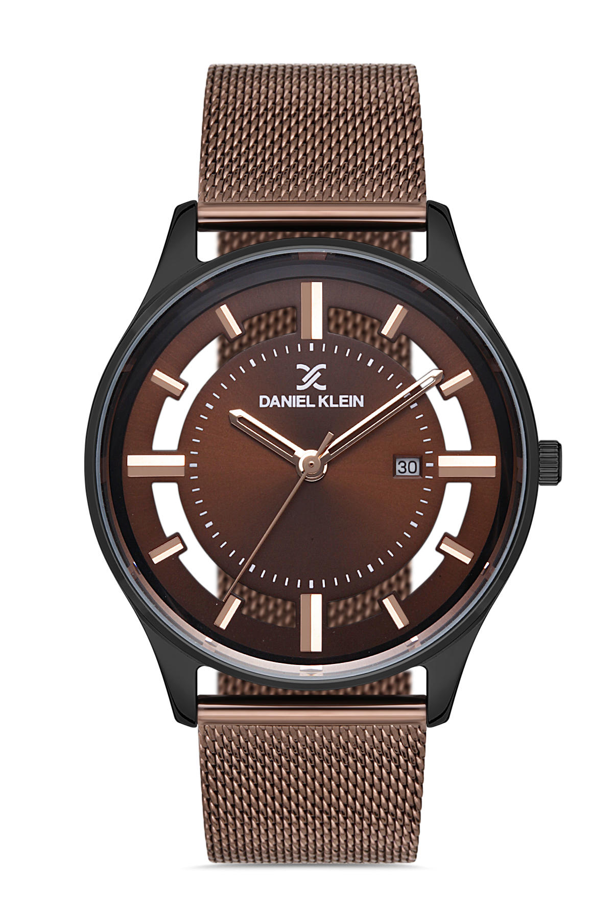 Daniel Klein DK.1.12879.4 Takvimli 44 mm Kahverengi Çelik Kordon Analog Erkek Kol Saati