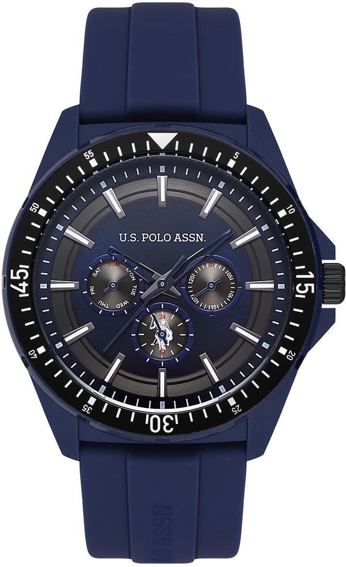 U.S. Polo Assn USPA4000-01 Takvimli 46 mm Lacivert Silikon Kordon Analog Erkek Kol Saati