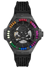 Philipp Plein PWPFA0424 46-50 mm Siyah Silikon Kordon Analog Erkek Kol Saati