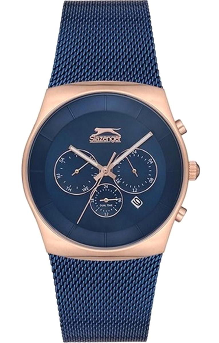 Slazenger SL.09.1842.2.05 Takvimli 42 mm Lacivert Çelik Kordon Analog Kol Saati