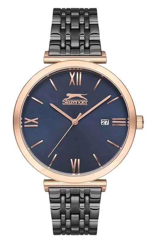 Slazenger SL.09.1587.1.05 Takvimli 41-45 mm Antrasit Metal Kordon Analog Erkek Kol Saati