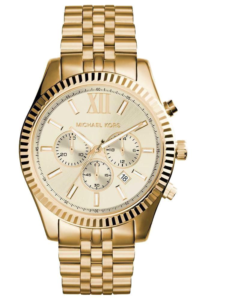 Michael Kors MK8281 Takvimli 44 mm Altın Çelik Kordon Analog Erkek Kol Saati