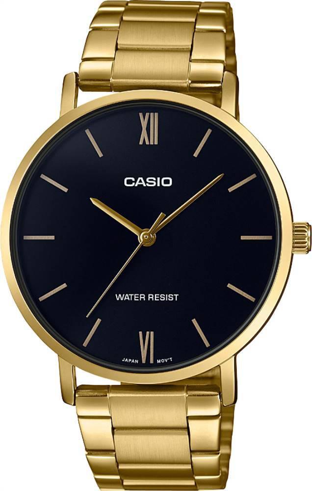 Casio MTP-VT01G-1B 40 mm Altın Çelik Kordon Analog Kol Saati
