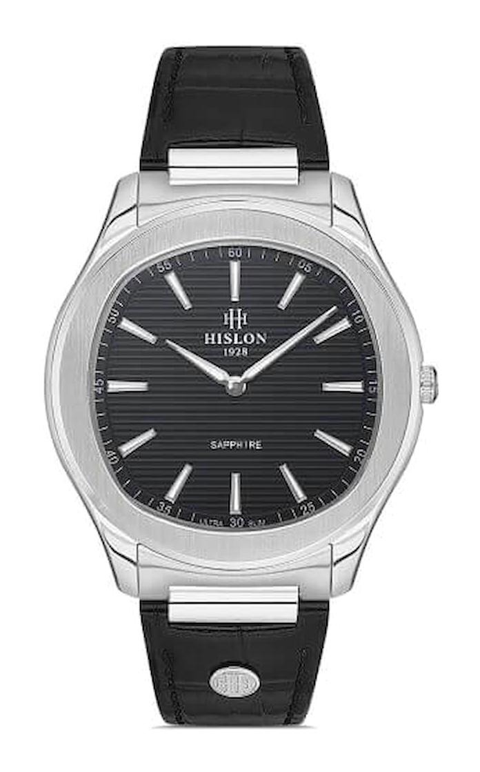 Hislon CL148S-04BS 42 mm Siyah Deri Kordon Analog Erkek Kol Saati