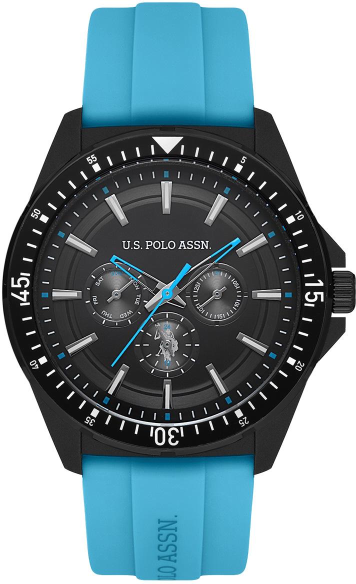 U.S. Polo Assn USPA4000-04 Takvimli 46 mm Mavi Silikon Kordon Analog Erkek Kol Saati