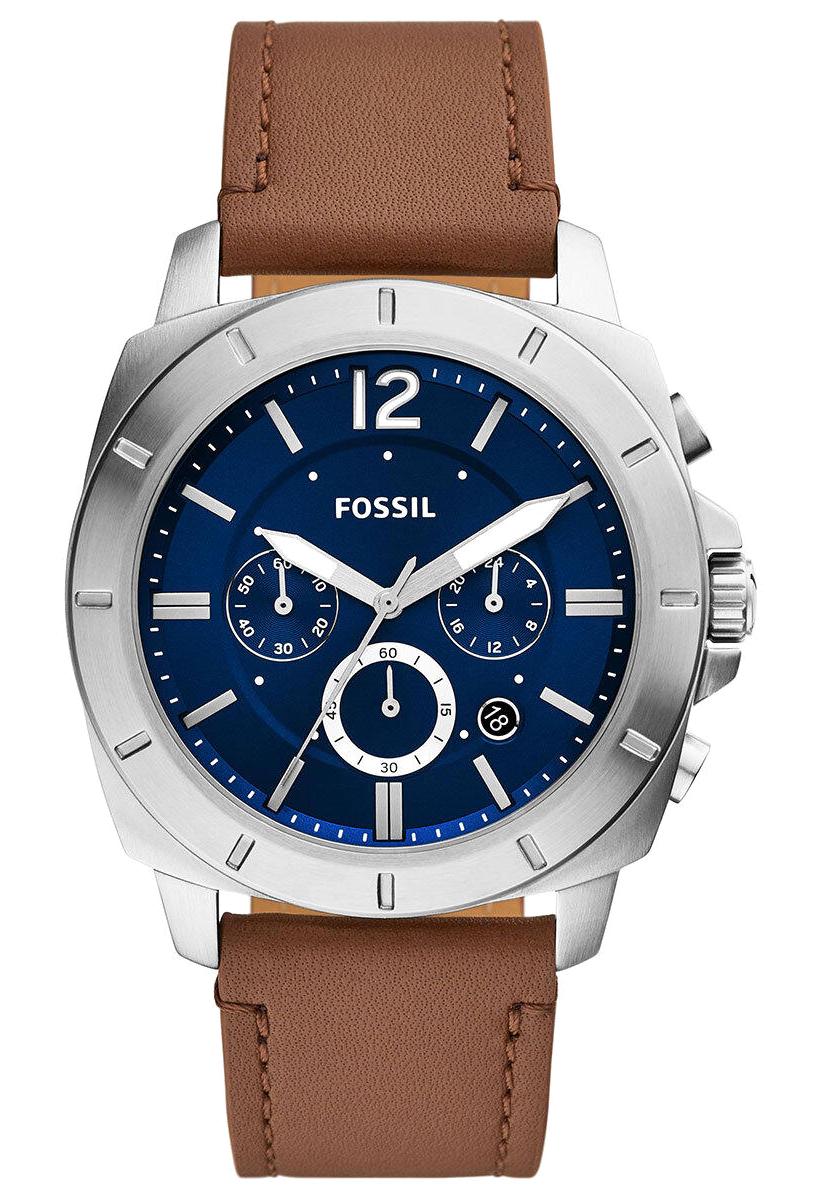 Fossil FBQ2819 Takvimli 45 mm Kahverengi Deri Kordon Analog Erkek Kol Saati