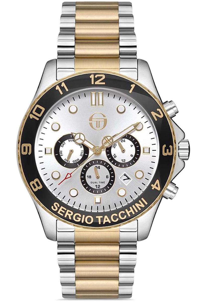Sergio Tacchini ST.1.10178.5 Takvimli 45 mm Altın-Çelik Kordon Analog Erkek Kol Saati