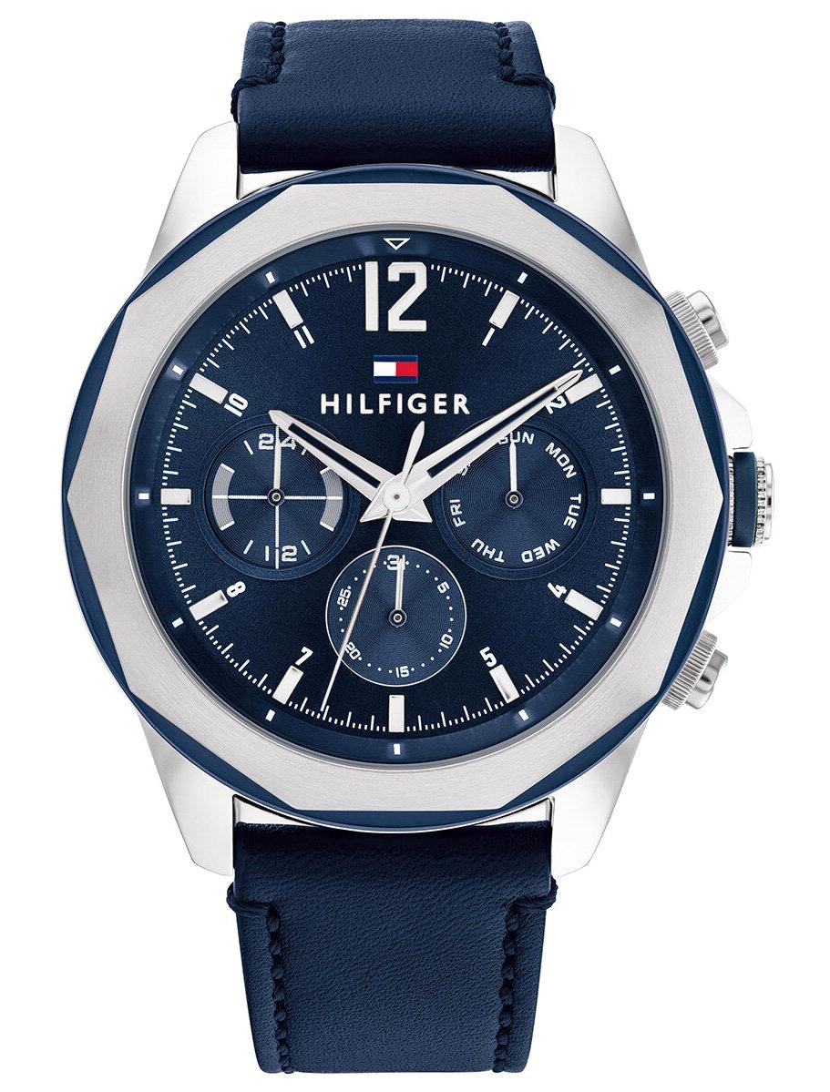 Tommy Hilfiger TH1792063 Takvimli 46 mm Lacivert Deri Kordon Analog Erkek Kol Saati