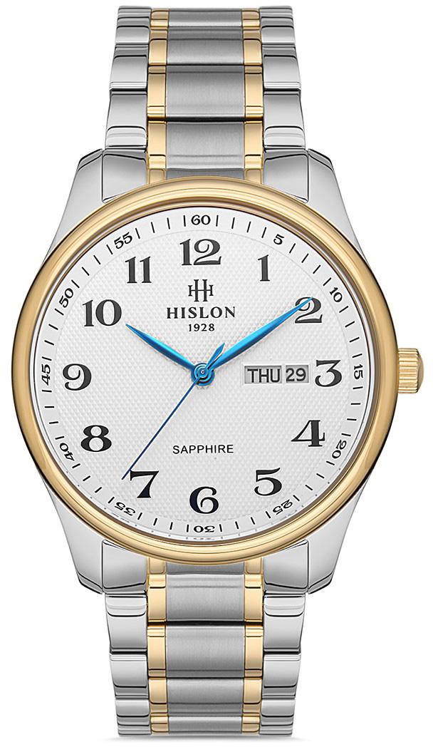 Hislon CL113T-01SG Takvimli 42 mm Çelik Kordon Analog Kol Saati