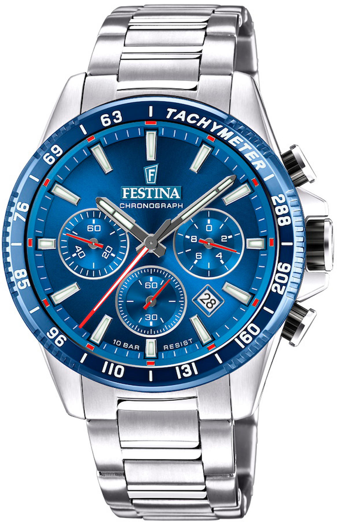 Festina F20560-3 Takvimli 45 mm Çelik Kordon Analog Kol Saati