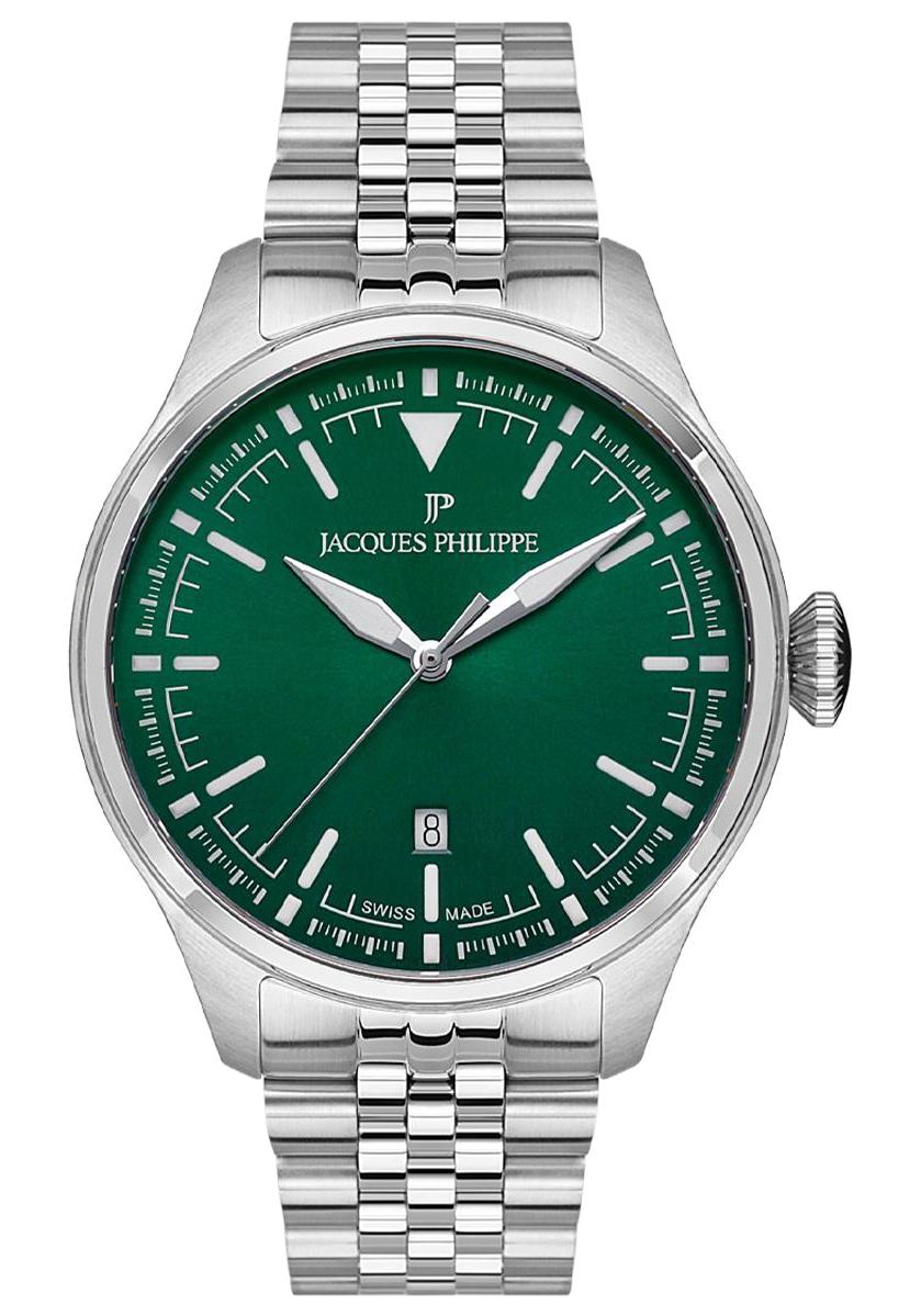 Jacques Philippe JPQGS221316 Takvimli 43 mm Çelik Kordon Analog Erkek Kol Saati