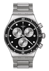 Swatch YVS487G Takvimli 44 mm Gri Silikon Kordon Analog Erkek Kol Saati