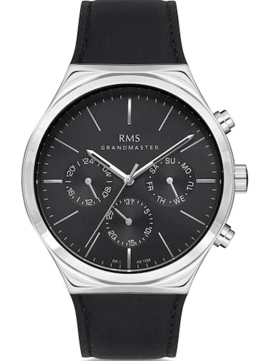 Grand Romanson GR.1.AG1338.02 Takvimli 43 mm Siyah Deri Kordon Analog Erkek Kol Saati