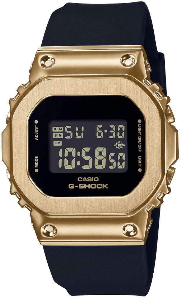 Casio GM-S5600GB-1D Takvimli 38 mm Siyah Silikon Kordon Analog Kol Saati