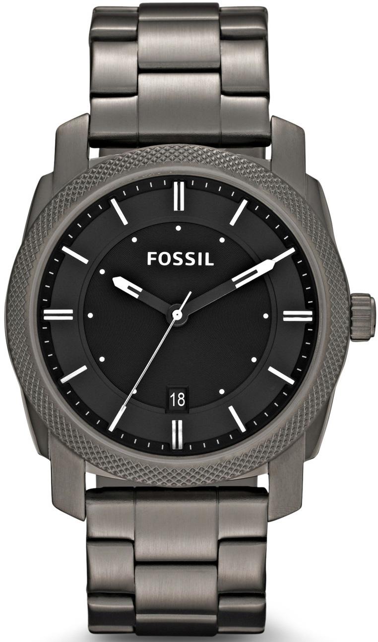 Fossil FFS4774 Takvimli 44 mm Füme Çelik Kordon Analog Erkek Kol Saati