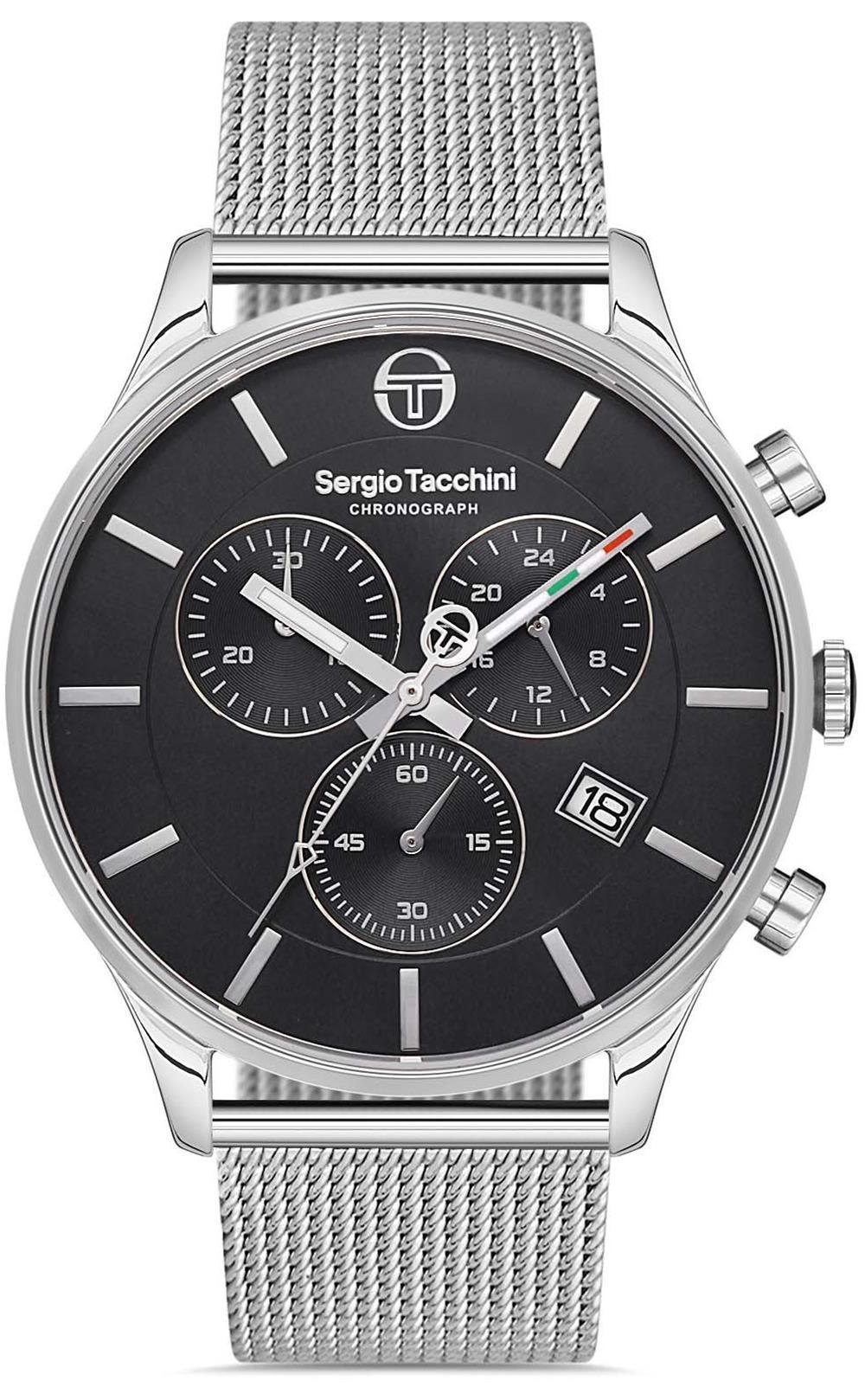 Sergio Tacchini ST.1.10234.1 Takvimli 44 mm Çelik Kordon Analog Erkek Kol Saati