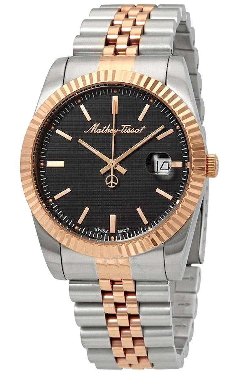 Tissot H810RN Takvimli 45 mm Gri-Rose Gold Çelik Kordon Analog Erkek Kol Saati