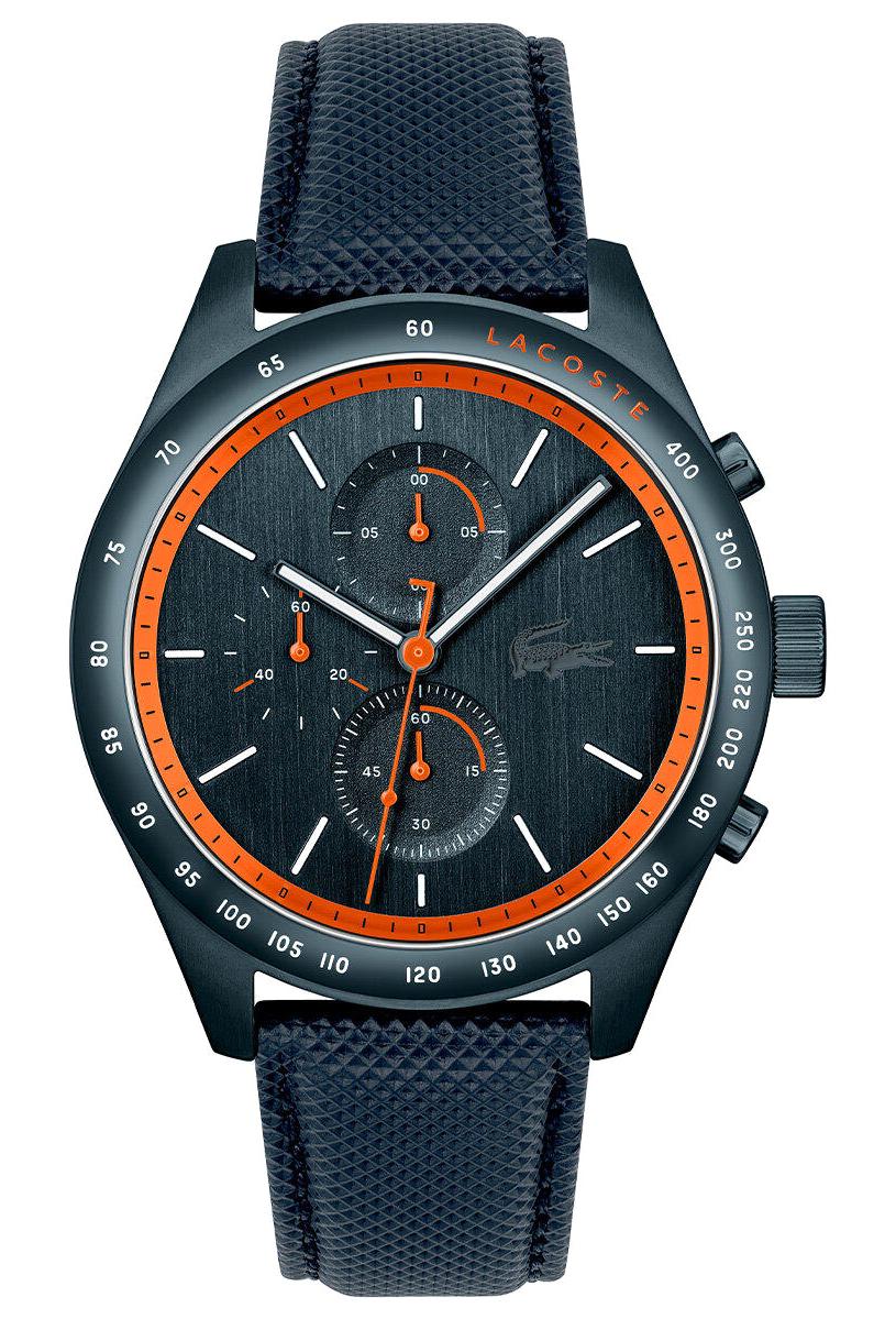Lacoste LAC2011297 Takvimli 44 mm Lacivert Deri Kordon Analog Erkek Kol Saati