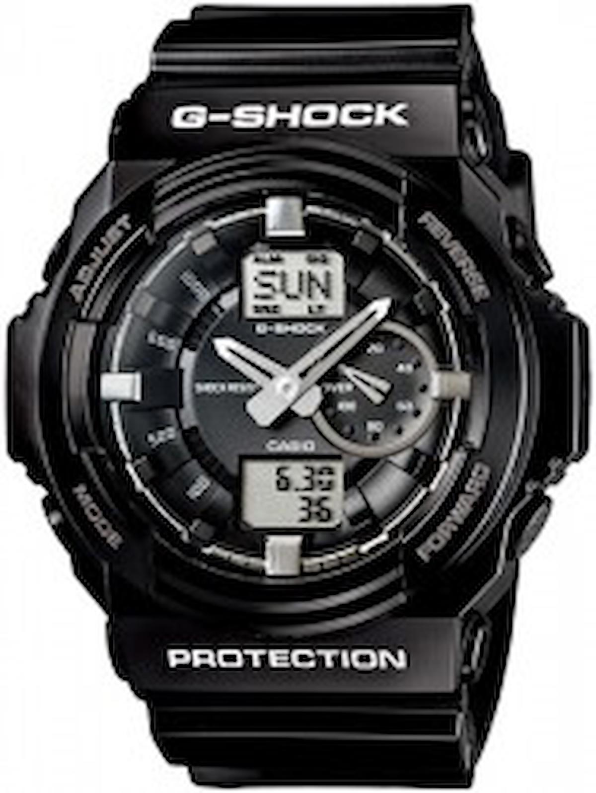 Casio GA-150BW-1ADR Takvimli 52.2 mm Siyah Silikon Kordon Analog Erkek Kol Saati