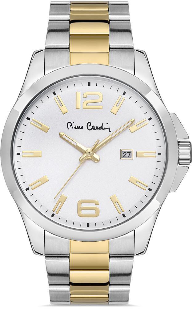 Pierre Cardin 800411F06 Takvimli Altın-Çelik Kordon Analog Erkek Kol Saati