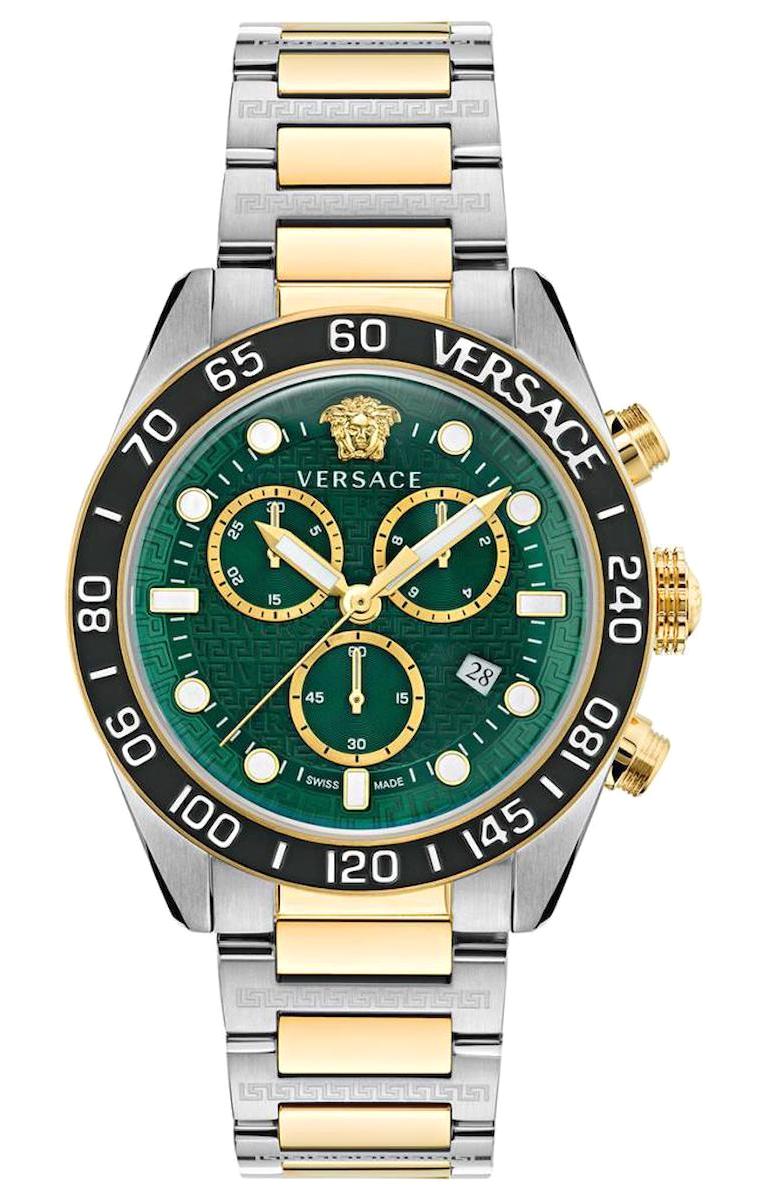 Versace VRSCVE6K00423 Takvimli 43 mm Altın-Çelik Kordon Analog Erkek Kol Saati