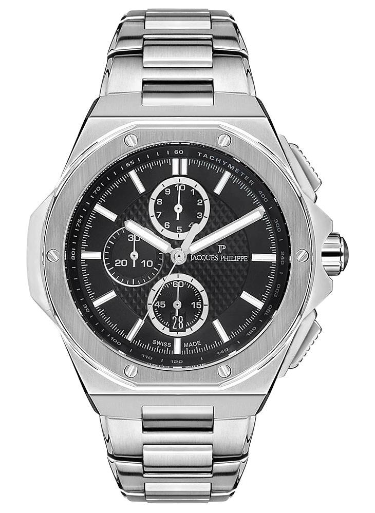 Jacques Philippe JPQGC041316 Takvimli 44 mm Çelik Kordon Analog Erkek Kol Saati