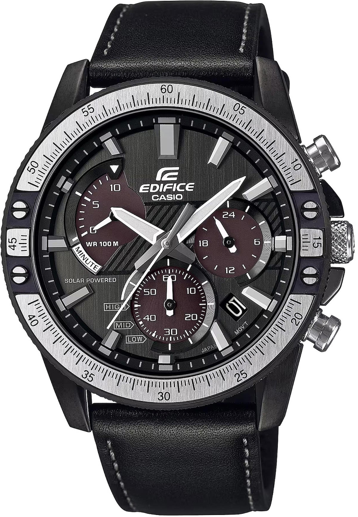Casio EQS-930TL-1A Takvimli 45.5 mm Siyah Deri Kordon Analog Kol Saati